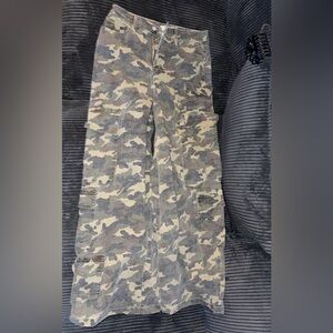 Stylish Camouflage Wide Leg Pants